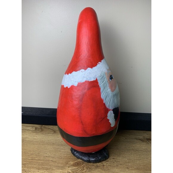 Hand Painted Santa Claus Gourd Christmas Vtg Folk Art Country Primitive READ - Picture 5 of 12